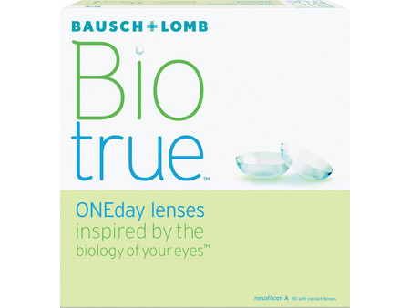 Bausch & Lomb Biotrue Ημερήσιοι Φακοί Επαφής Πολυεστιακοί Υδρογέλης 90τμχ