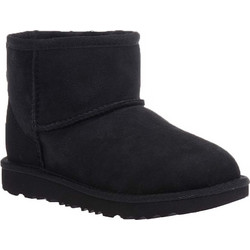 UGG Classic Mini II Παιδικά Μποτάκια Μαύρα Suede με Γούνα 1017715K-BLK