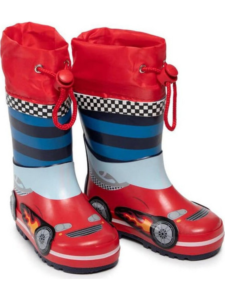 Παιδικές Γαλότσες Playshoes Racing Car - Κόκκινο
