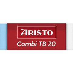 Γόμα ARISTO AR87320 TB020 ΜΠΛΕ ΛΕΥΚΗ Μεγάλη PVC Free για Μολύβι και για ΜΕΛΑΝΙ ΡΑΠΙΤΟΓΡΑΦΟΥ