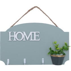 Ξύλινη Κρεμάστρα Τοίχου Home 3 Θέσεων σε 3 Χρώματα 25x15cm