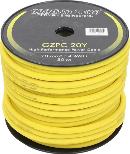Ground Zero GZPC-20Y 1meter/1μετρο - 4 AWG