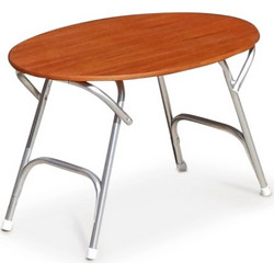 Forma Marine - Τραπέζι Σκάφους Πτυσσόμενο Αλουμινίου/Teak Οβάλ 95x65x61cm (M900T)