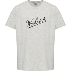 WOOLRICH WOOLRICH SCRIPT T-SHIRT ΜΠΛΟΥΖΑ CFWOTE0135MRUT2926-103-LIGHT GREY MELANGE