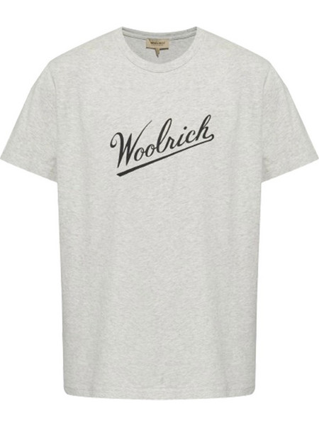 WOOLRICH WOOLRICH SCRIPT T-SHIRT ΜΠΛΟΥΖΑ CFWOTE0135MRUT2926-103-LIGHT GREY MELANGE