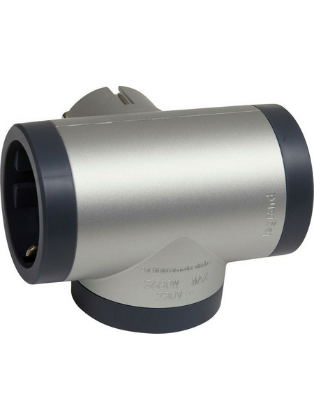 LEGRAND Πολύπριζο Σταυρός Σούκο 3 θέσεων Ασημί 694523