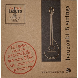 Extra Laouto Σετ 8 Χορδές Μπουζουκιού 10" Extra Light Tension