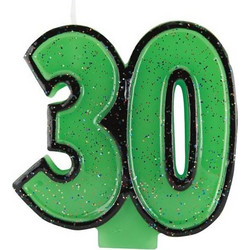 Κεράκι Νούμερο 30 Glitter Creative Converting