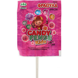 Kaiser Candyfense Kids Πολυβιταμινούχο Γλειφιτζούρι Φράουλα 1τμχ