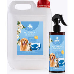 Pet Fabric Spray Εξουδετέρωσης Δυσάρεστων Οσμών με Άρωμα Baby Talc Επαγγελματική Συσκευασία 5L με ΔΩΡΟ τον Περιέκτη