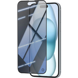 ObaStyle Privacy Tempered Glass 3D for iPhone 15 black frame