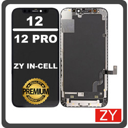 For Apple iPhone 12 (A2403, A2172) / iPhone 12 Pro (A2407, A2341) ZY InCell LCD Οθόνη + Touch Screen Digitizer With IC Removable Black