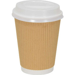 vidaXL Χάρτινα καπάκια καφέ O90 mm 12oz και 16oz 1000 τεμάχια