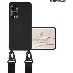 Sonique CarryHang Silicon με Strap Θήκη (Honor 70 5G) Μαύρο