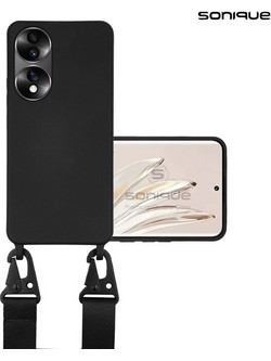 Sonique CarryHang Silicon με Strap Θήκη (Honor 70 5G) Μαύρο