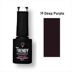 Trendy Color Cosmetics Soak Off 19 Deep Purple Ημιμόνιμο Βερνίκι Νυχιών 6ml
