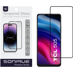 Sonique Premium Series HD Full Cover 9H Tempered Glass Μαύρο (TCL 505)
