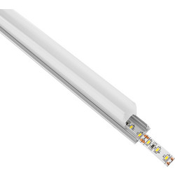 GloboStar(R) GLASSBOARD-PROFILE 70812-3M Προφίλ Αλουμινίου - Βάση + Ψύκτρα Ταινίας LED με Λευκό Γαλακτερό Κάλυμμα - Χρήση για Μοριακό Φωτισμό Γυαλιού Πάχους 10mm - Πατητό Κάλυμμα - Ασημί - 3 Μέτρα - Π