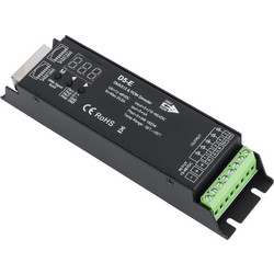 GLOBOSTAR(R) 73148 SKYDANCE D5-E AURORA RGB+CCT Controller / Decoder 5CH DC 12-48V 20A 960W Max IP20 - DMX512/RDM + 250-32000Hz PWM + Linear/Logarithmic Dimming Curve - M17.5xΠ4.5xΥ3.3cm