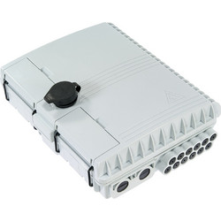 Fiber Optic FTTH Box, IP65 12 LC/duplex 12/SC simplex 2IN 12OUT (0908056)