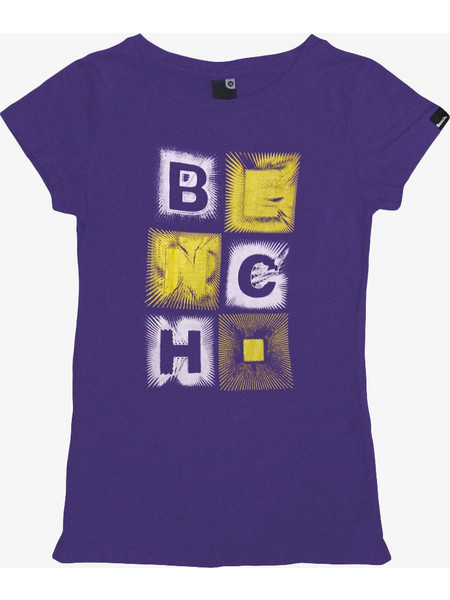 BENCH Women Squared Logo T-Shirt - DARK PURPLE - 1019-1028-2000-DPRPL