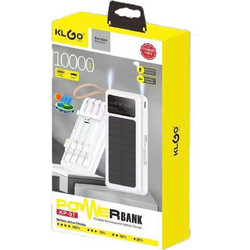 KLGO KP-97 Ηλιακό Power Bank 10000mAh με 2 Θύρες USB-A & Θύρα USB-C White