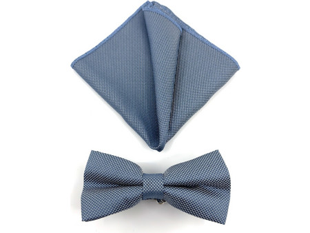 Blue Polo Παπιγιόν Τύπου Oxford Σετ με Μαντήλι