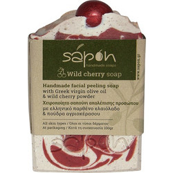 Sapon Handmade Olive Oil & Wild Cherry Powder Χειροποίητο Σαπούνι 100gr
