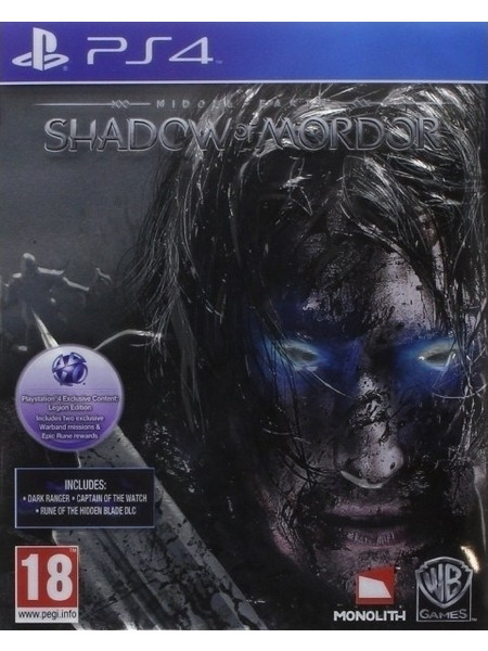 Middle Earth Shadow Of Mordor Steelbook Edition Used PS4
