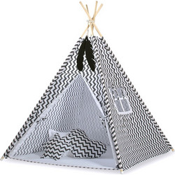 Teepee tent for kids + decorative feathers - Chevron black