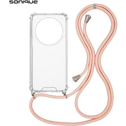 Sonique Armor Clear με Κορδόνι Θήκη (Honor Magic6 Lite 5G) Ροζ