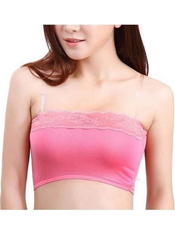 Μπουστάκι Strapless Top με δαντέλα