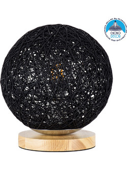 Globostar Oceana 01338 Πορτατίφ Ε27 Μαύρο Καφέ Φ20xΥ22cm