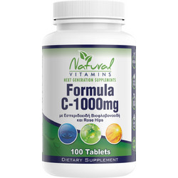 Natural Vitamins Formula C 1000mg 100 Ταμπλέτες
