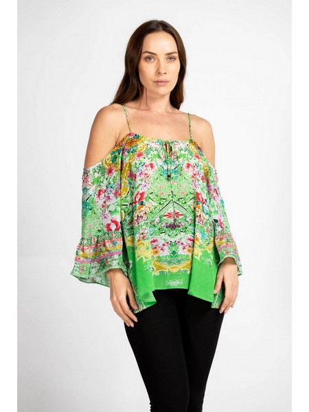 Inoa - Τοπ Γυναικείο Gypsy Top With Crystals On Neck-I202120