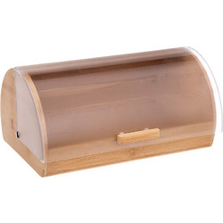 Ψωμιέρα 5Five με Καπάκι 38.5x18.5x26cm Απόχρωση Ξύλου 81824
