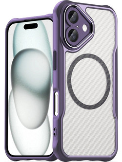 Leading Series MagSafe Silicone Case for iPhone 16 Plus - Purple
