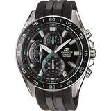 Casio Edifice Ανδρικό Ρολόι Χρονογράφος με Μαύρο Καουτσούκ Λουράκι EFV-550P-1AVUEF