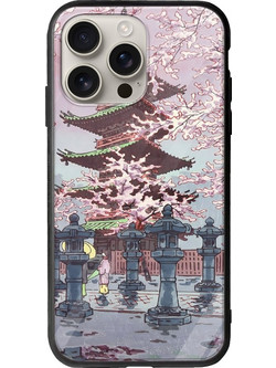 Θήκη Ukiyo-e - Cherry Blossom iPhone 16 Pro Groove TPU (Tempered Glass και TPU)