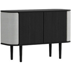 Μπουφές Treasures Horizons S 5106C709-03 109x43x75cm Black Oak-Light Grey Umage Ατσάλι,Ξύλο