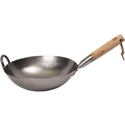 Craft Wok hand - hammered από ανθρακούχο χάλυβα 30 εκατ. με στρογγυλό πάτο School of Wok