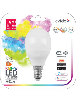 Avide Smart LED Mini Globe 4.9W RGB+W WIFI + BLE APP Control