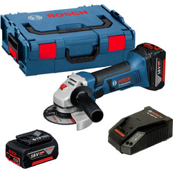 Bosch GWS 18-125 V-LI (2x4.0Ah) 060193A30A Γωνιακός Τροχός Μπαταρίας 18V 2200W 115mm 2x4Ah