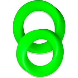 Ouch! Glow in The Dark Σετ Ελαστικά Δαχτυλίδια Πέους Σιλικόνης Πράσινοα 2τμχ