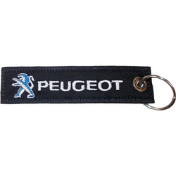 Υφασμάτινο μπρελόκ PEUGEOT με κέντημα FLAT