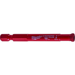 MILWAUKEE ΤΡΥΠΑΝΙ ΓΡΑΝΙΤΗ DIAMOND PLUS ΜΕ ΥΠΟΔΟΧΗ HEX 1/4'' 6mm 4932498342