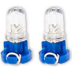 ΛΑΜΠΑΚΙΑ LED T3 12V LED 6.000K ΜΠΛΕ ΦΩΣ 8mm DGA - 2ΤΕΜ