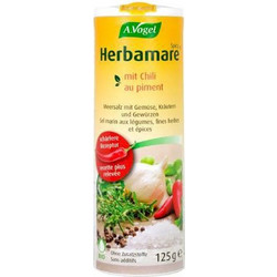 A.Vogel A. Vogel Herbamare Spicy Θαλασσινό Αλάτι με Τσίλι, Λαχανικά, Αρωματικά Βότανα & Φύκη Kelp, 125gr