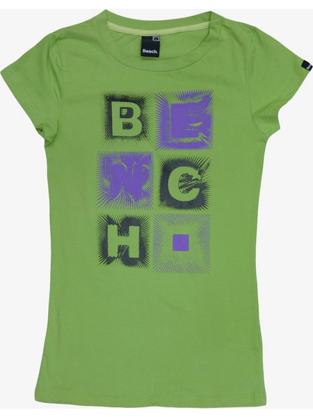 BENCH Women Squared Logo T-Shirt - KIWI - 1019-1028-2000-KIWI