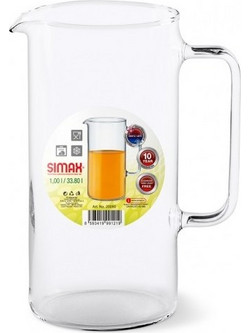 Simax Κανάτα Γυάλινη 1Lt